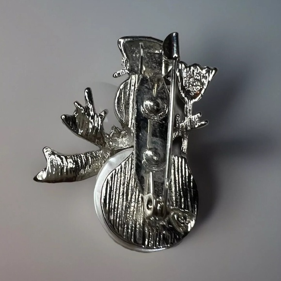 Silver Tone Snowman Brighton Brooch - Picture 2 of 2